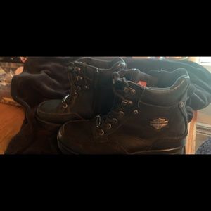 Men’s side zip Harley Davidson hiking type boots